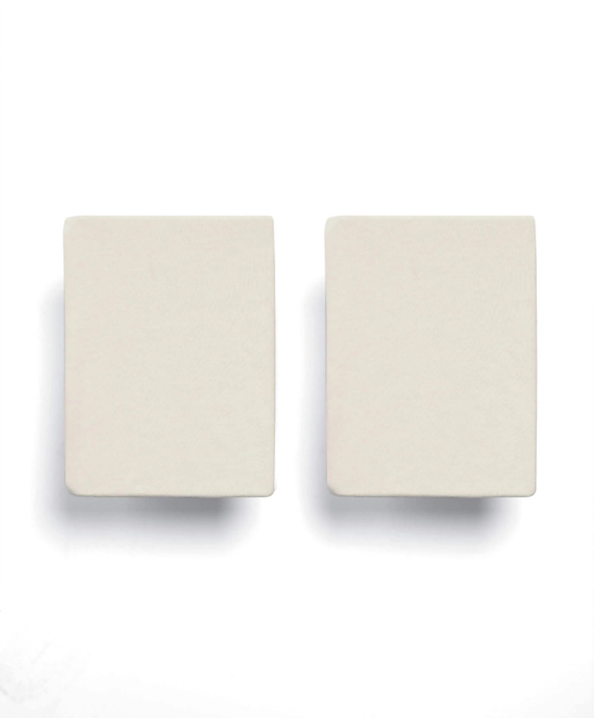 Cotton Essentials Cotbed Fitted Sheets (2 Pack) - Cream - Image 4