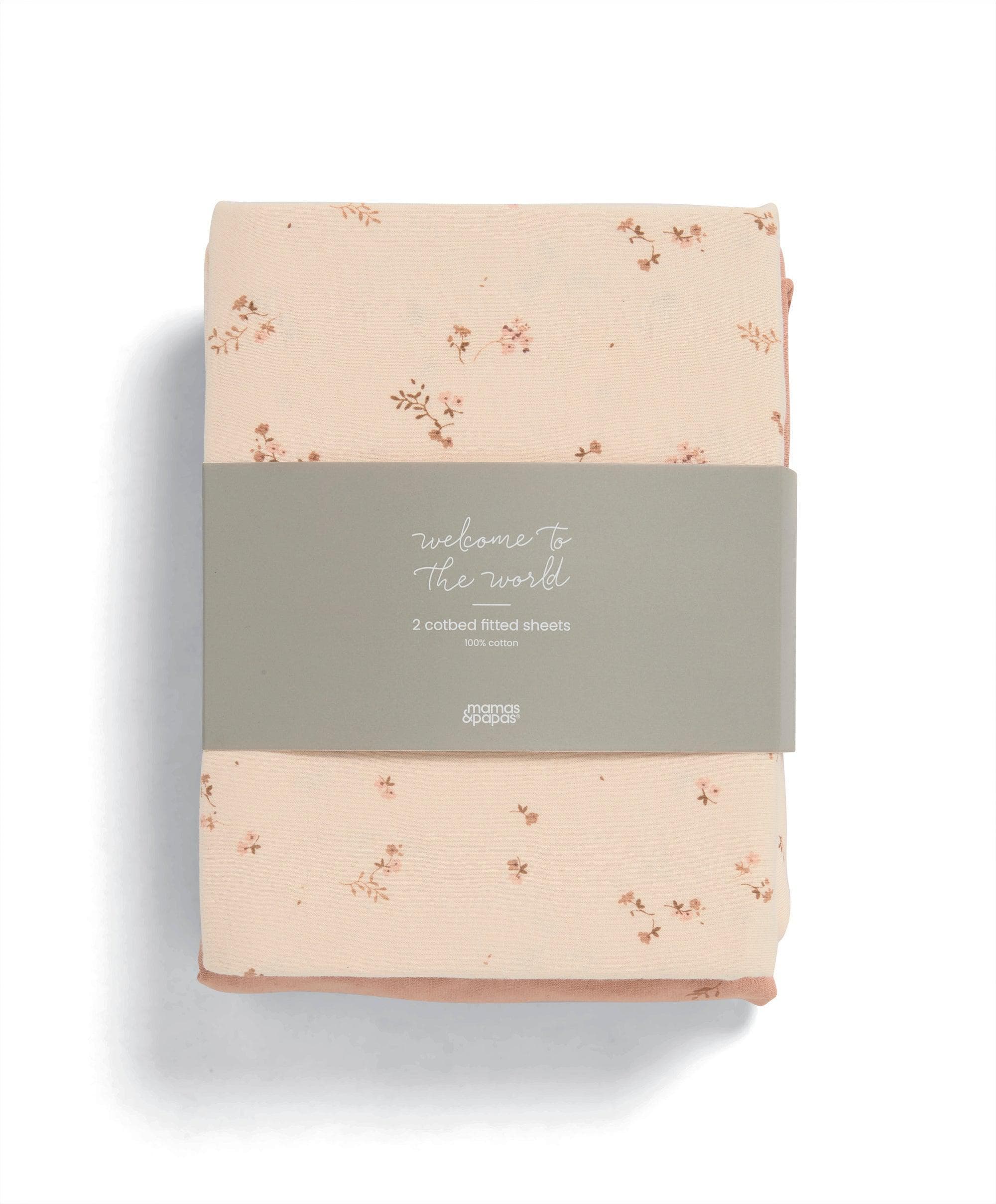 Cotbed Fitted Sheets (2 Pack) – Welcome to the World Wildflower - Image 4