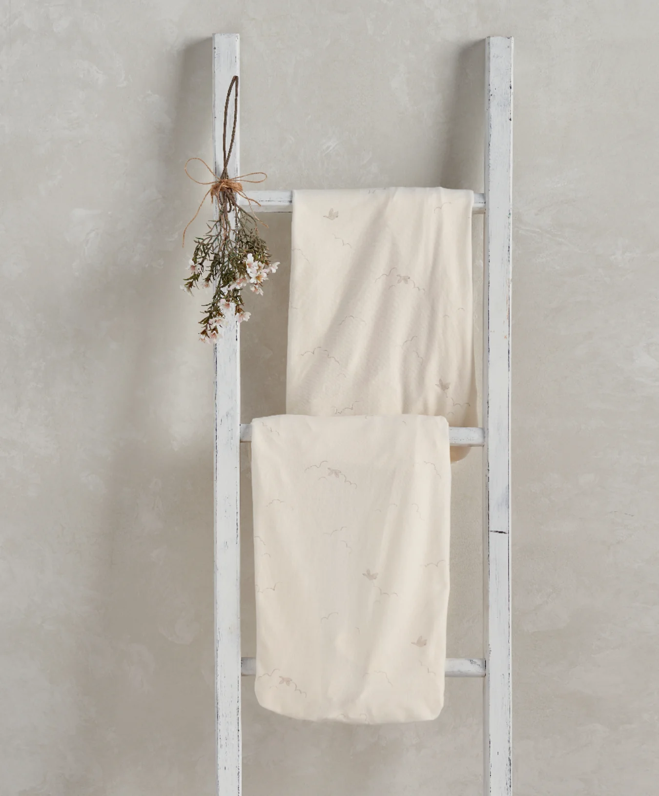 Cotbed Fitted Sheets (2 pack) Welcome to the World Duckling - Cream - Image 6