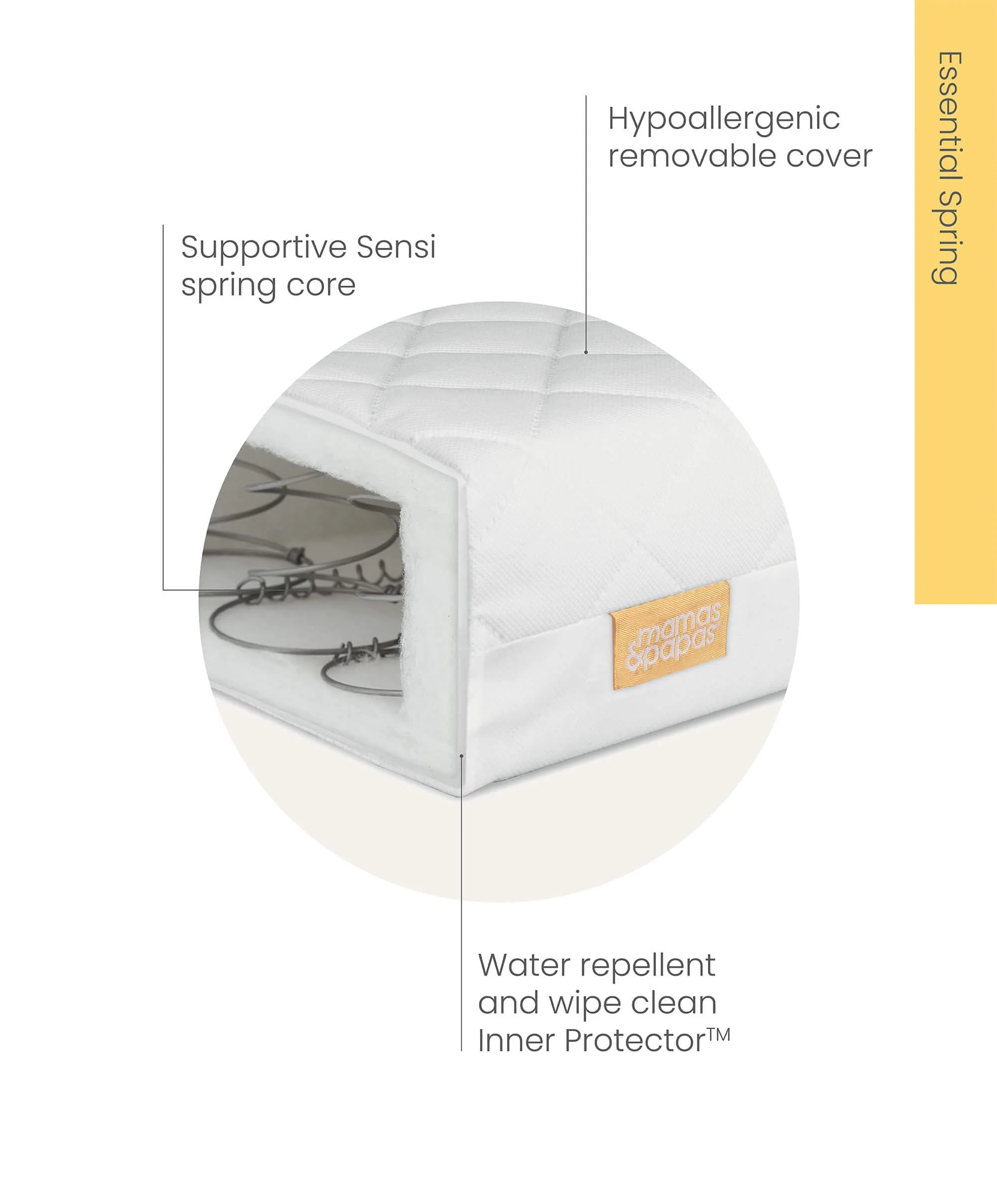 Atlas Cotbed with Free Essential Spring Cotbed Mattress - Light Oak - Image 6