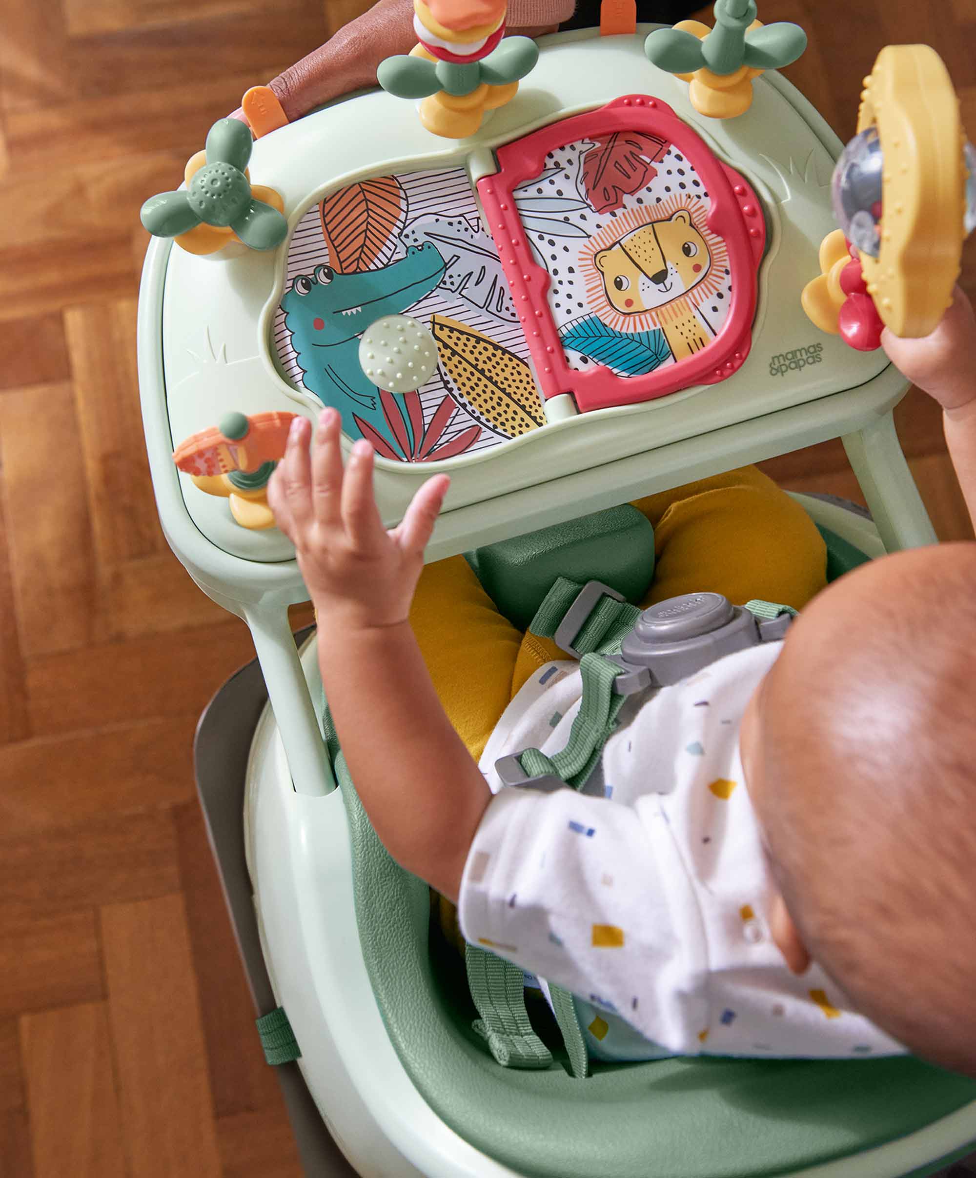 Bug 3-in-1 Floor & Booster Seat with Activity Tray - Eucalyptus - Image 4