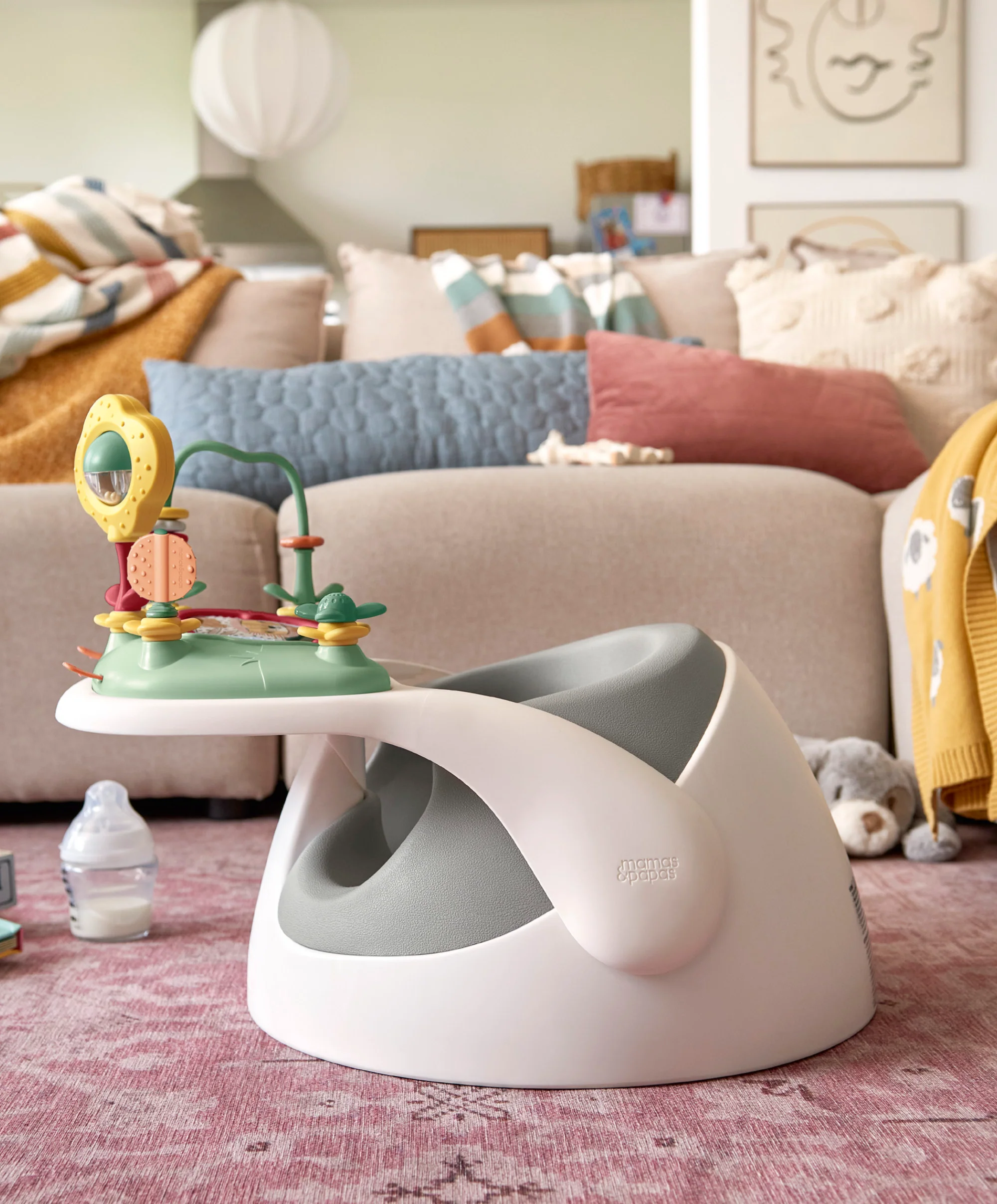 Snug Floor Seat with Activity Tray - Pebble Grey - Image 3
