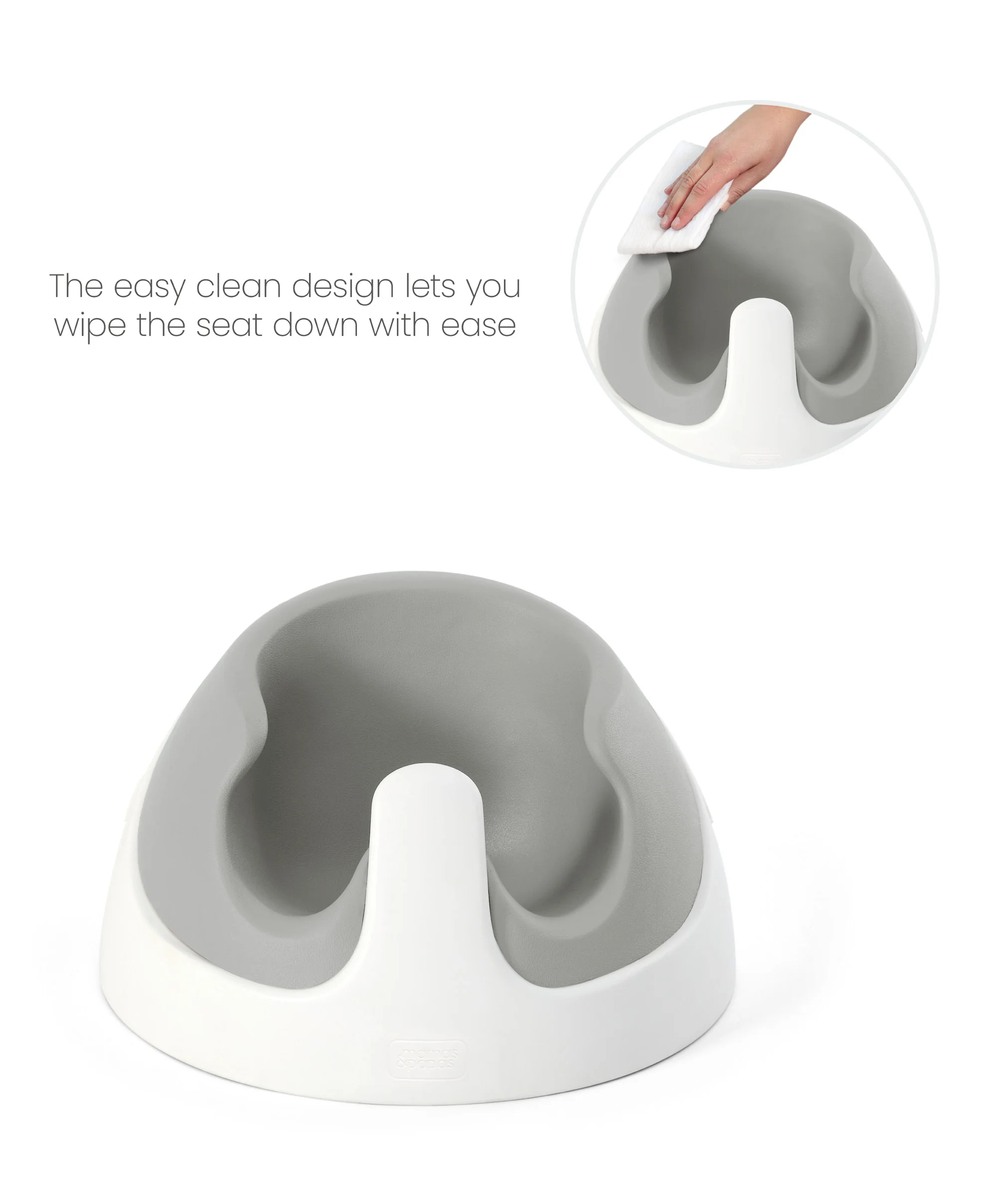 Snug Floor Seat with Activity Tray - Pebble Grey - Image 5