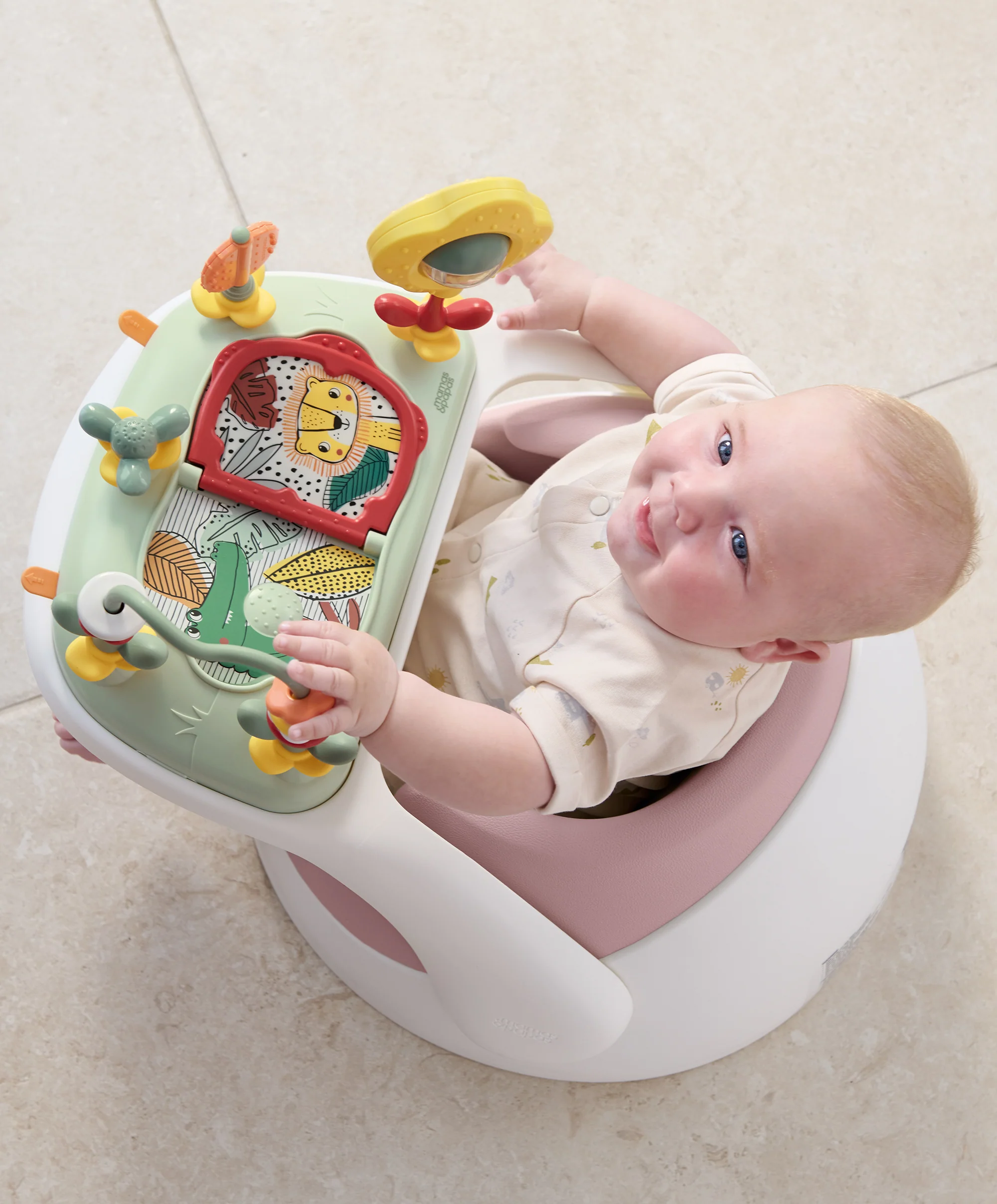 Snug Floor Seat with Activity Tray Bundle & Splash Mat (3 pieces) - Blossom - Image 4