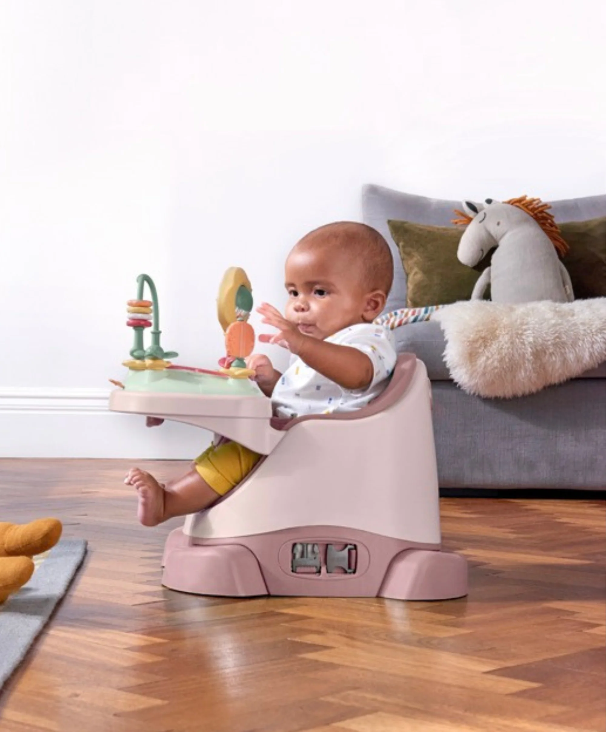 Bug 3-in-1 Floor & Booster Seat with Activity Tray - Blossom - Image 4