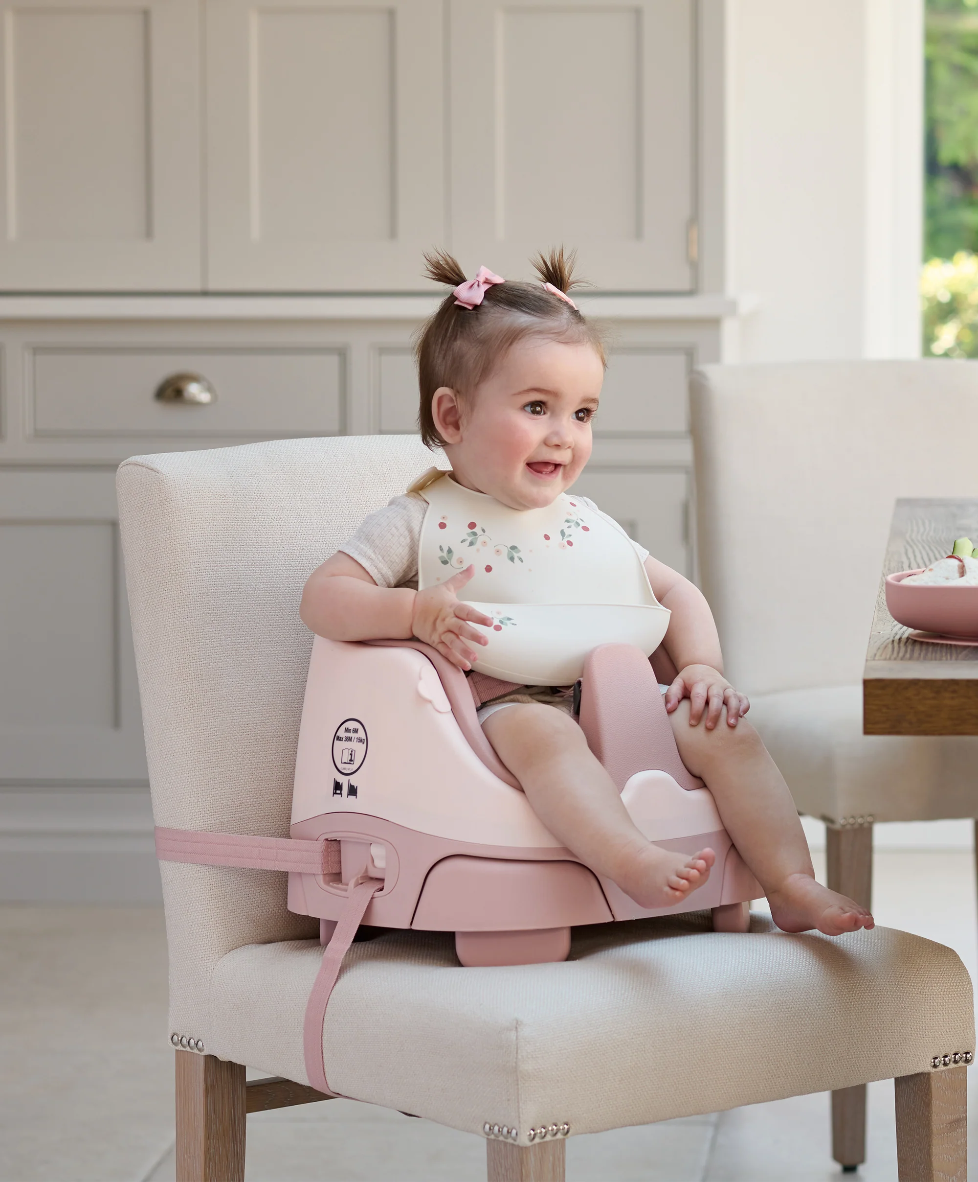 Bug 3-in-1 Floor & Booster Seat with Activity Tray & Splash Mat - Blossom - Image 5