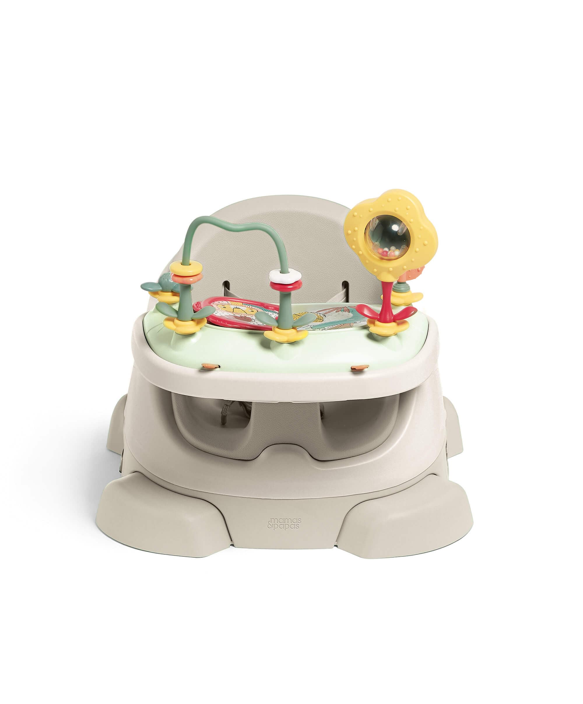 Bug 3-in-1 Floor & Booster Seat with Activity Tray & Splash Mat - Pebble Grey - Image 5