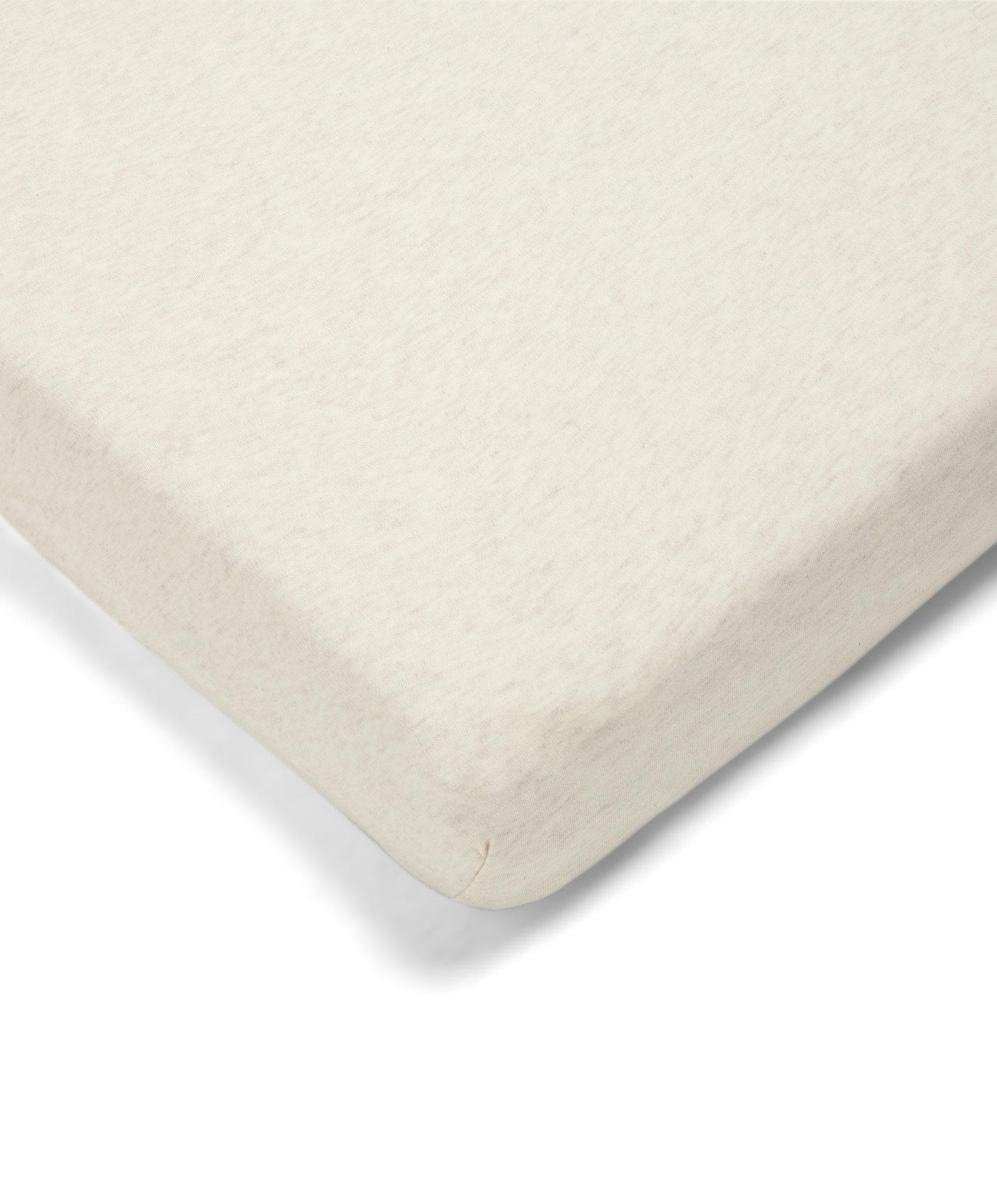 Cotbed Fitted Sheet 1pk - Oatmeal - Image 2
