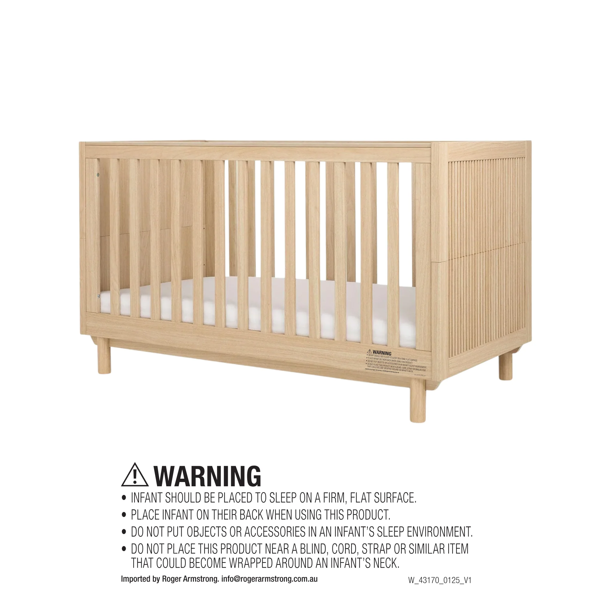 Oska Cotbed Bundle (4 Pieces) - Oak (Pre order for end August) - Image 10