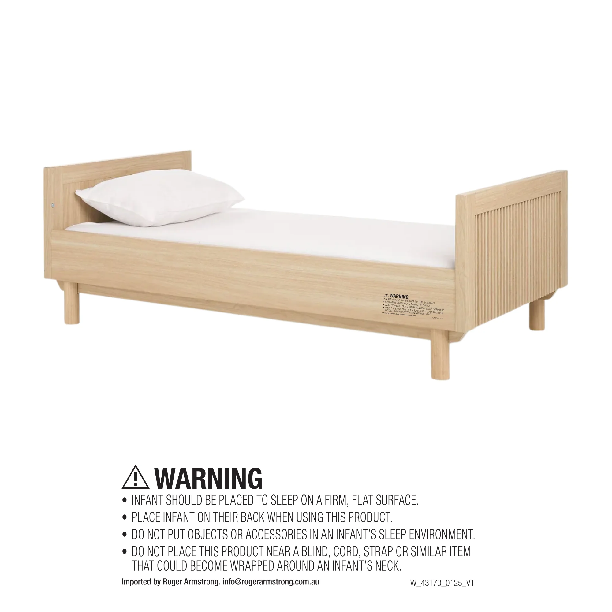 Oska Cotbed Bundle (4 Pieces) - Oak (Pre order for end August) - Image 11