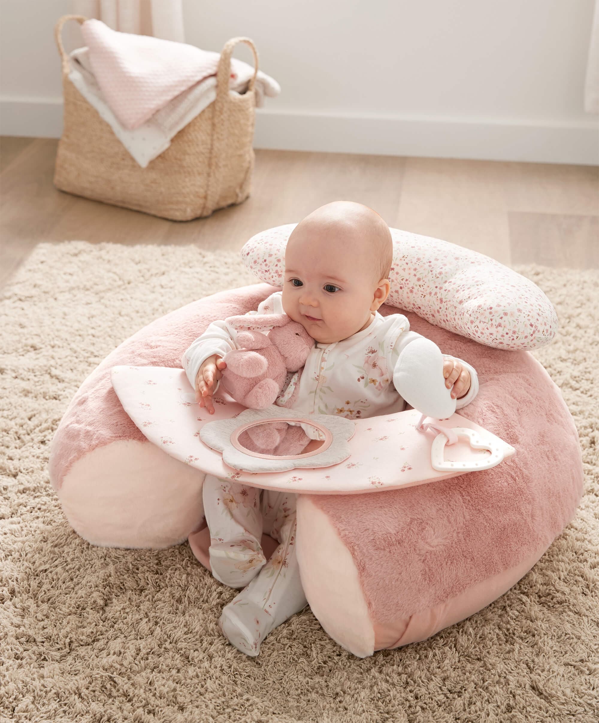 Sit & Play Floor Seat -Welcome to the World Pink - Image 6