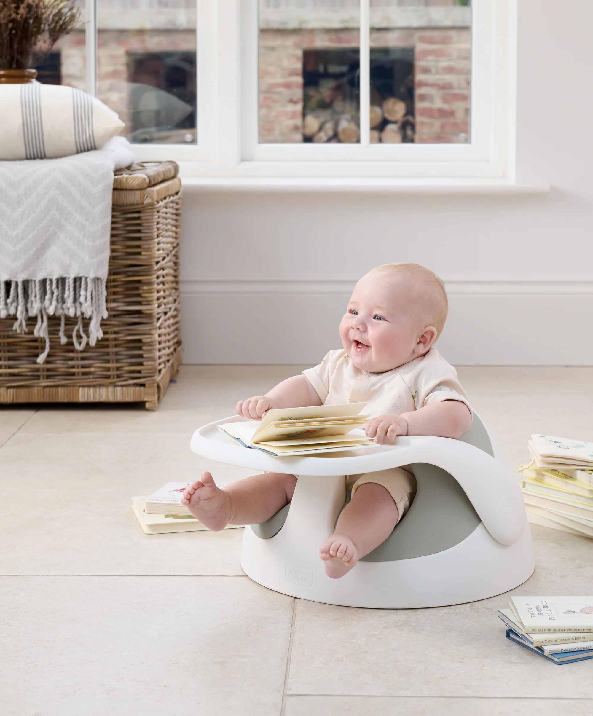 Snug Floor Seat with Activity Tray Bundle & Splash Mat (3 pieces) - Clay - Image 3