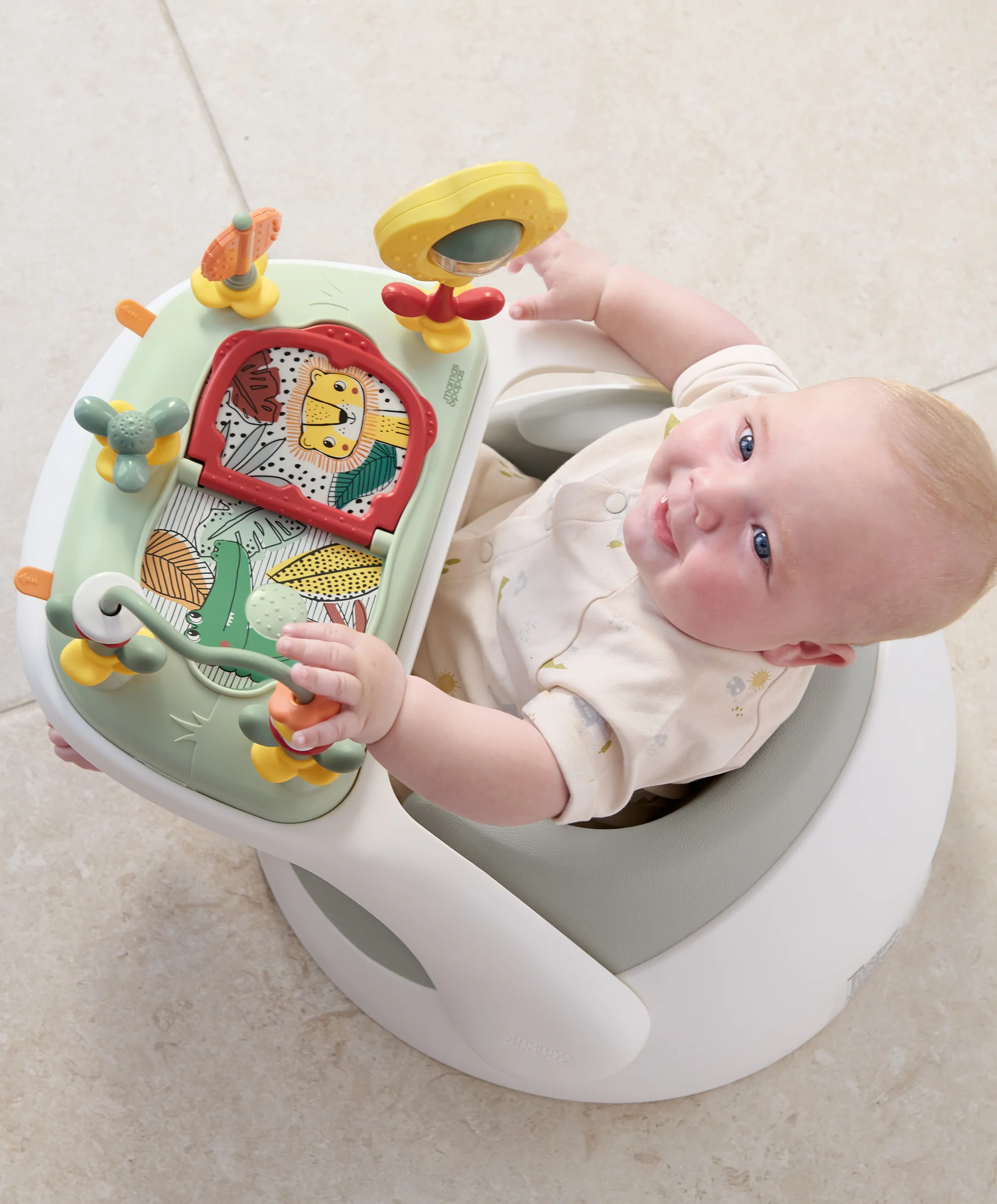 Snug Floor Seat with Activity Tray Bundle & Splash Mat (3 pieces) - Pebble Grey - Image 4