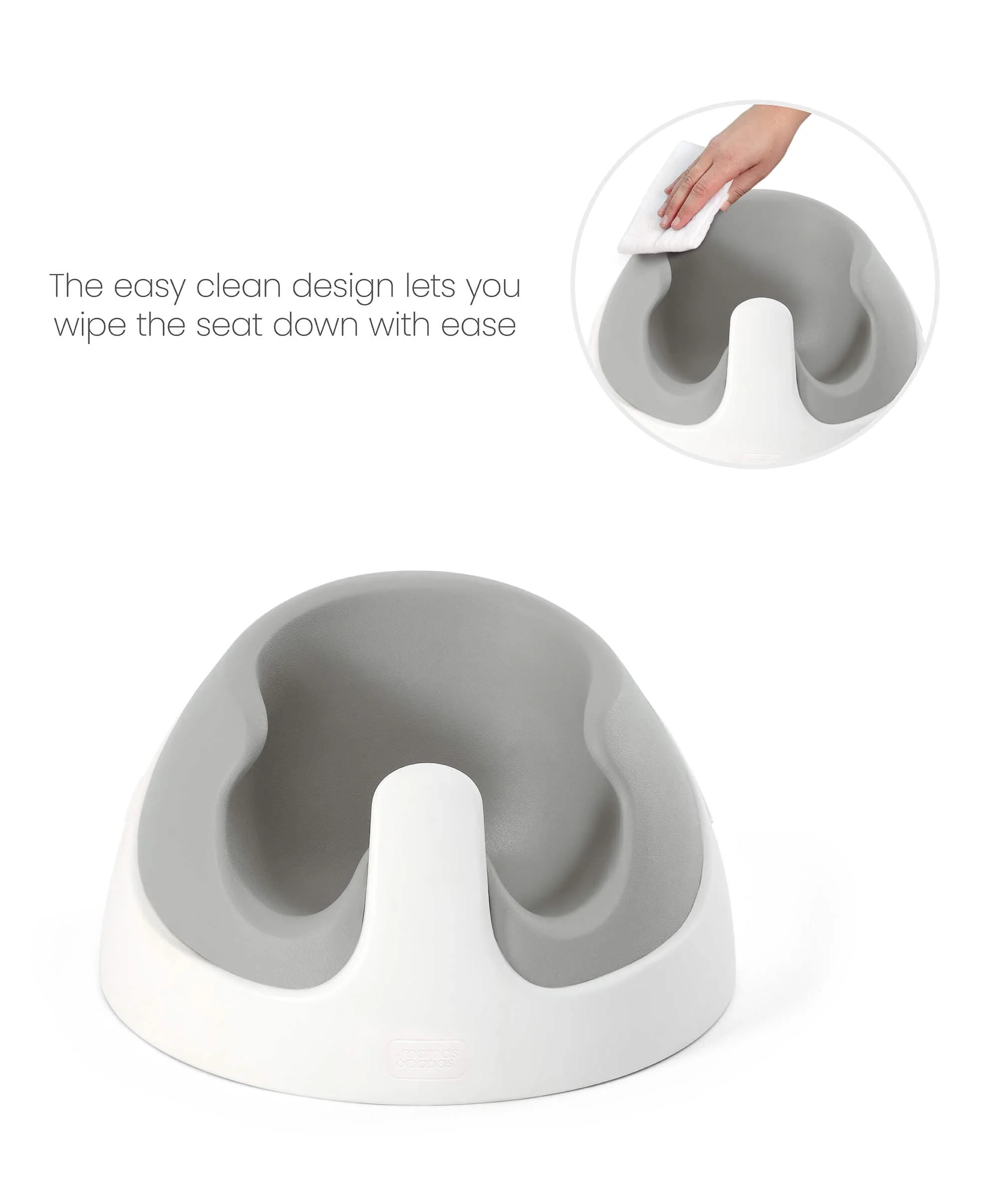 Snug Floor Seat with Activity Tray Bundle & Splash Mat (3 pieces) - Pebble Grey - Image 7
