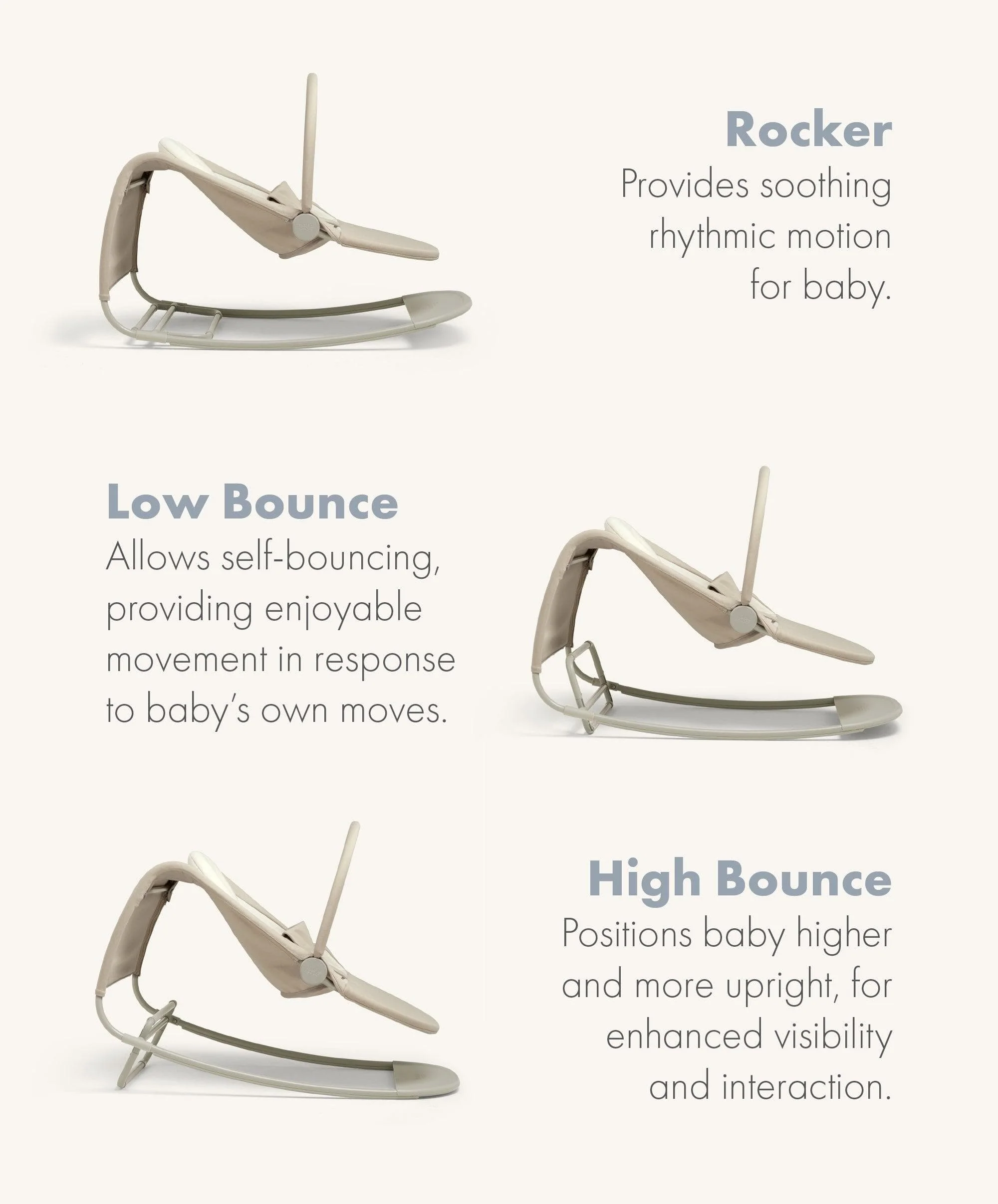 Tempo 3-in-1 Rocker/Bouncer - Sand - Image 3